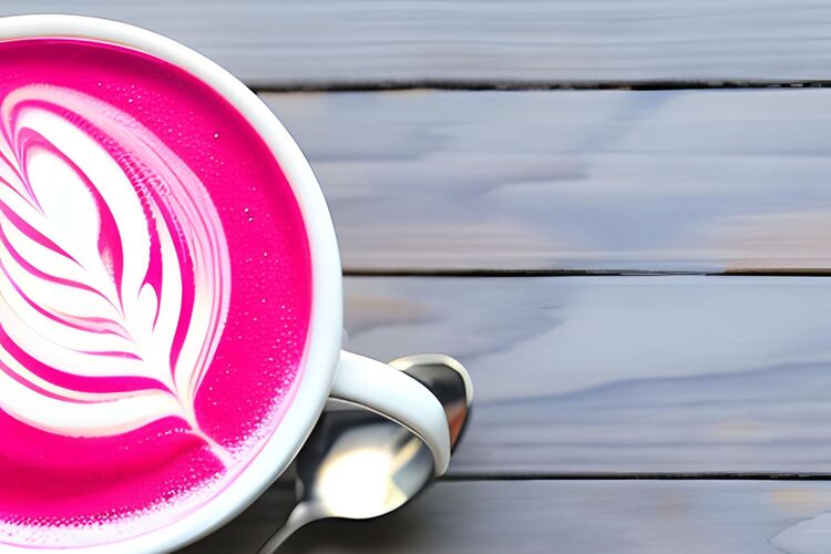 Dragon fruit latte